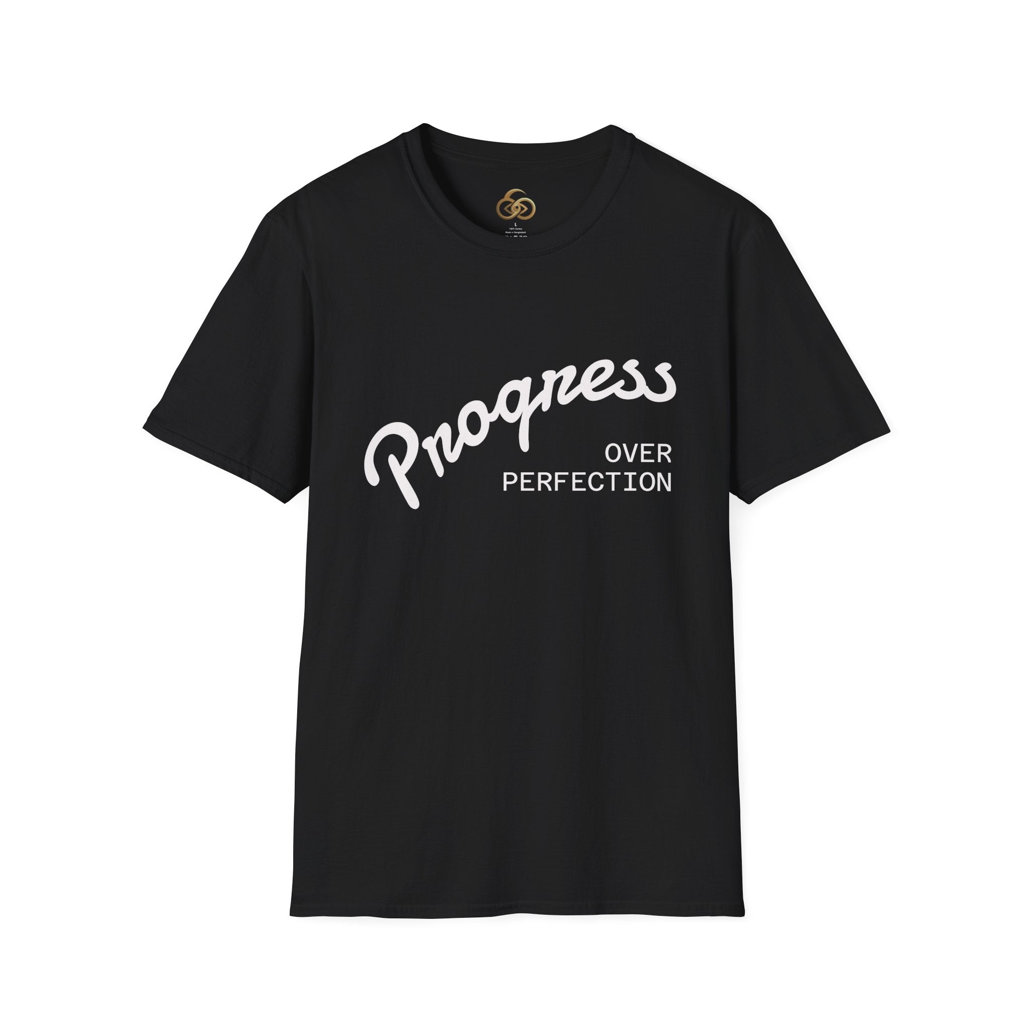 Progress Over Perfection T-Shirt Dark — Motivational Graphic Tee