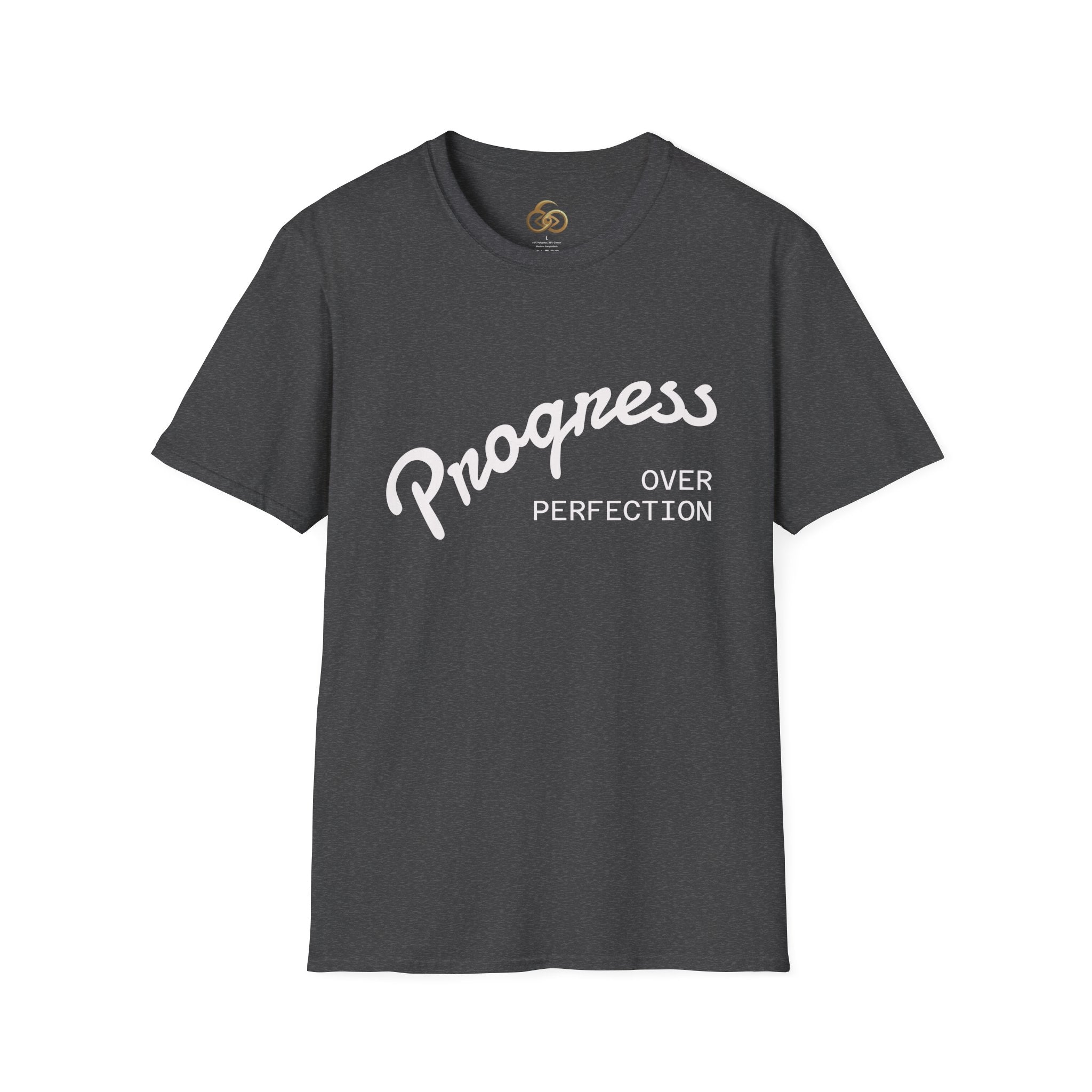 Progress Over Perfection T-Shirt Dark — Motivational Graphic Tee