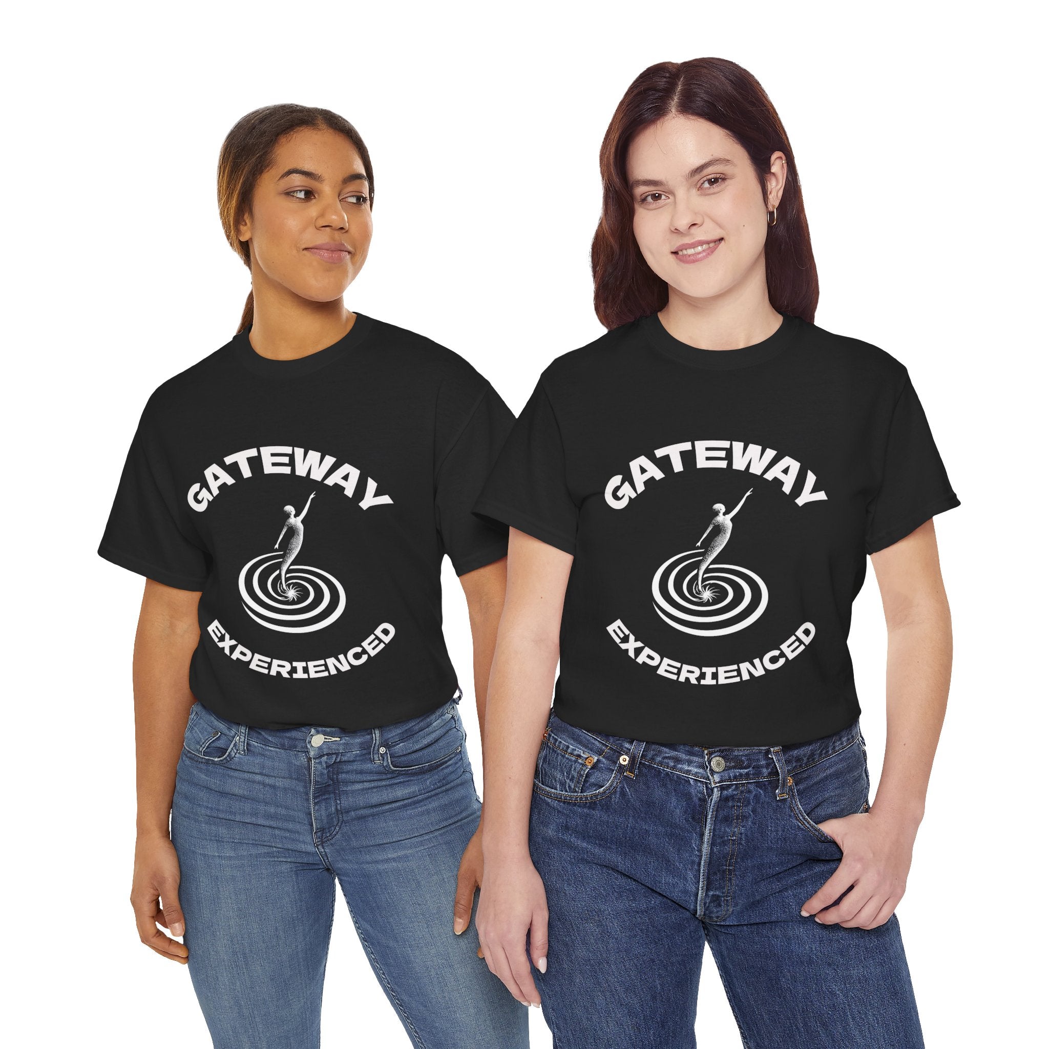 Gateway Experienced T-Shirt Dark — Retro Spiral Rider Graphic Tee