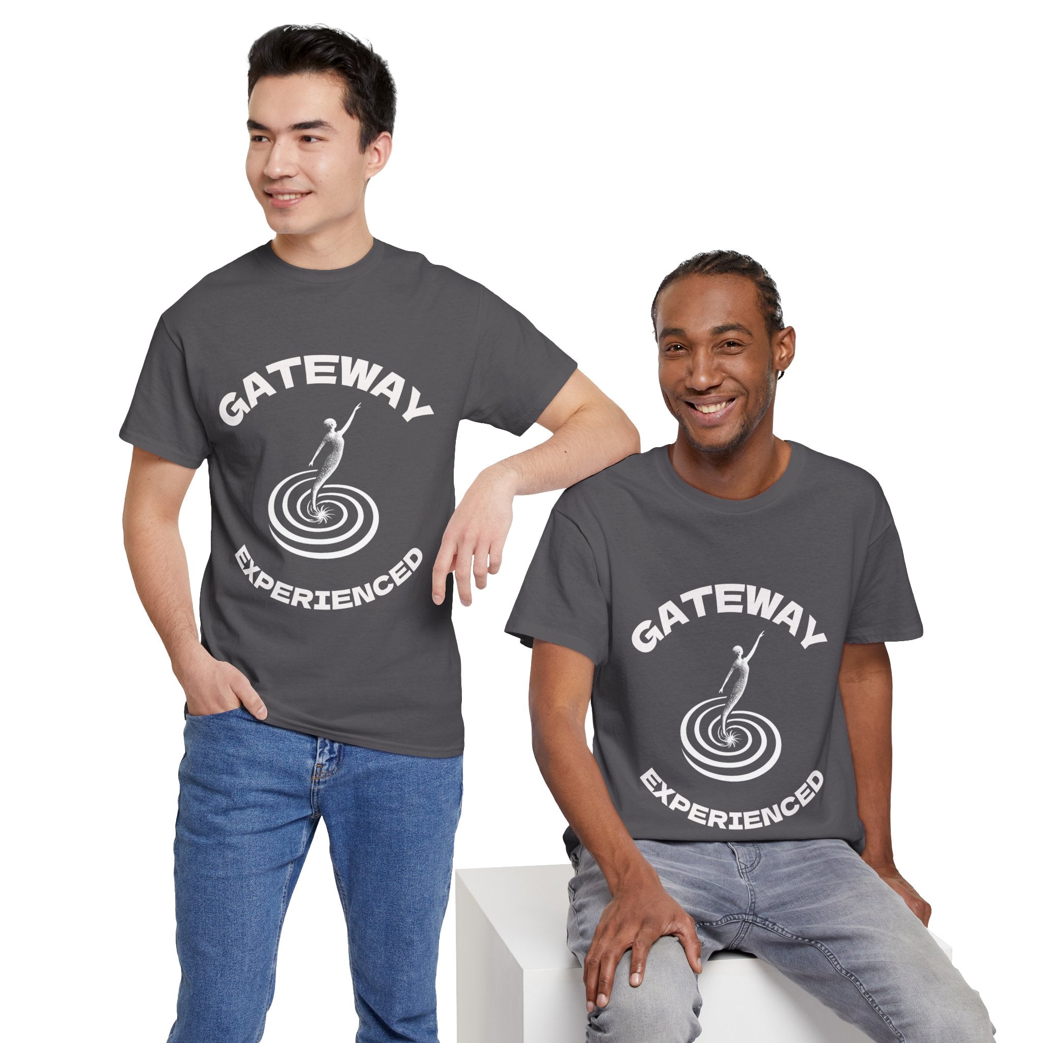 Gateway Experienced T-Shirt Dark — Retro Spiral Rider Graphic Tee