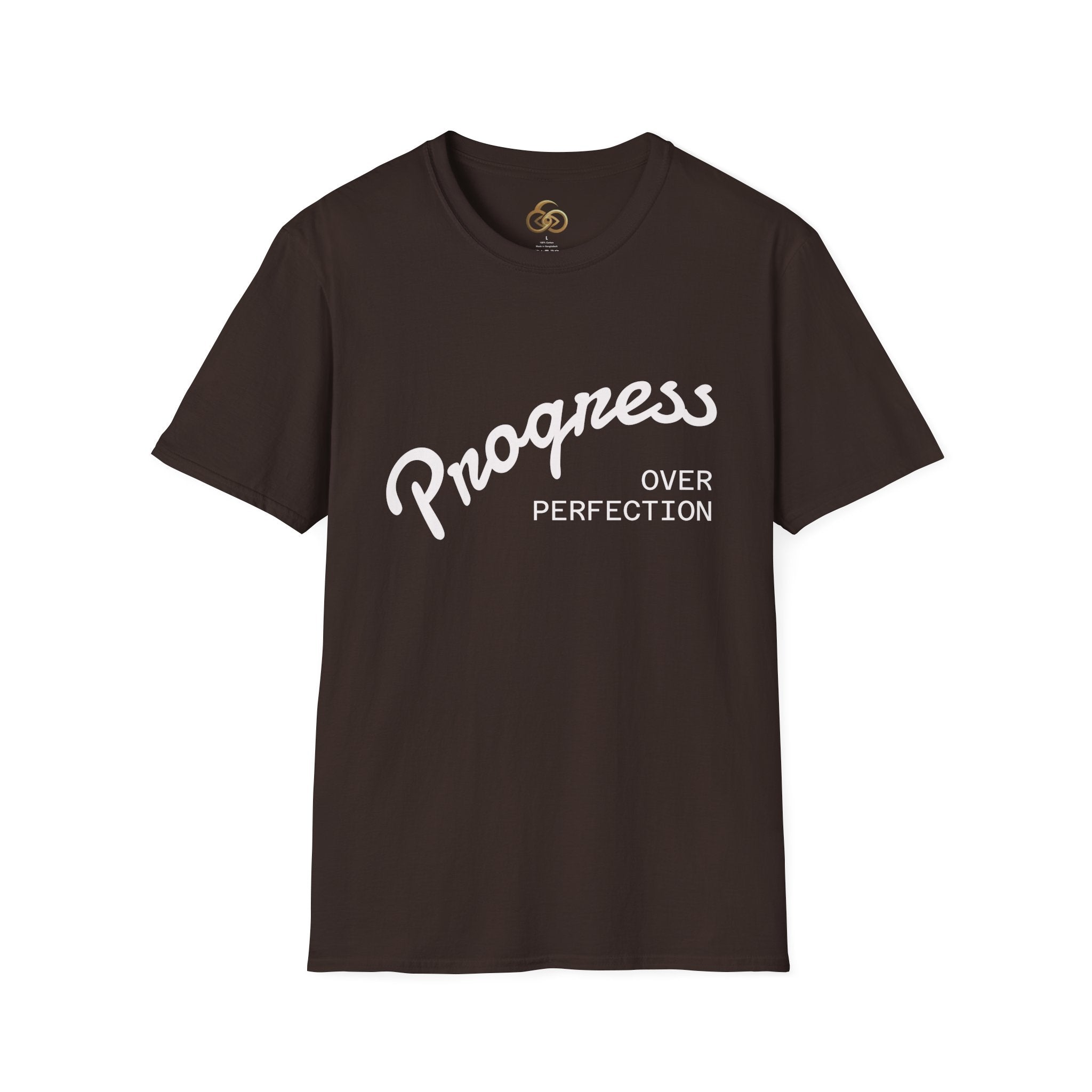 Progress Over Perfection T-Shirt Dark — Motivational Graphic Tee