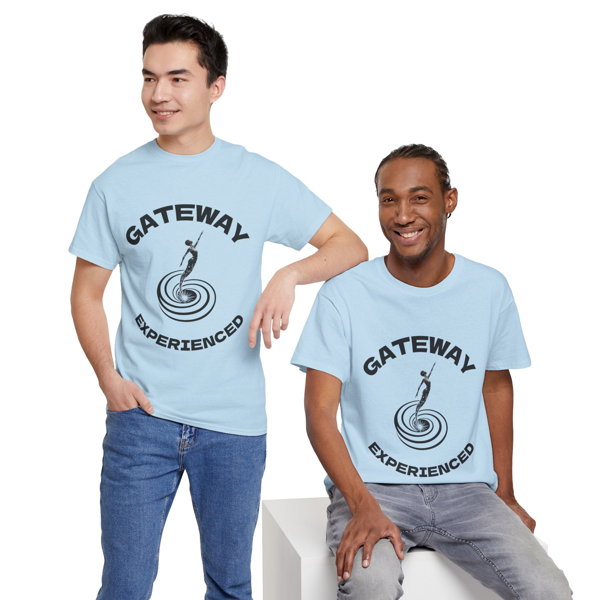 Gateway Experienced T-Shirt Light — Retro Spiral Rider Graphic Tee