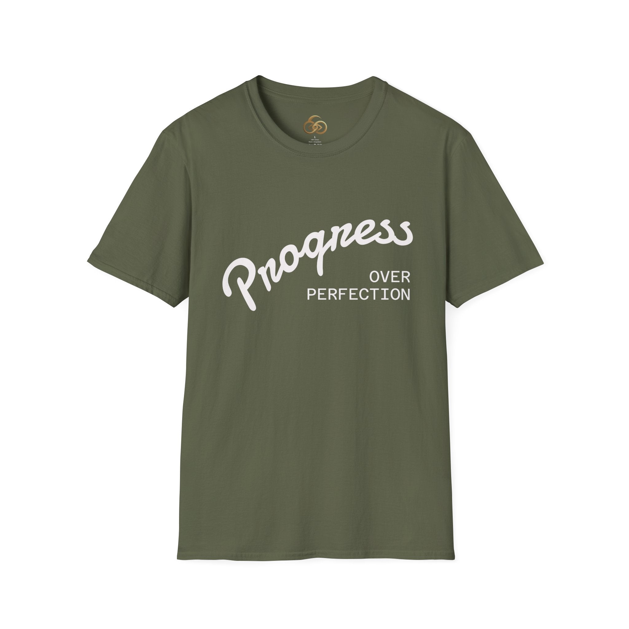 Progress Over Perfection T-Shirt Dark — Motivational Graphic Tee