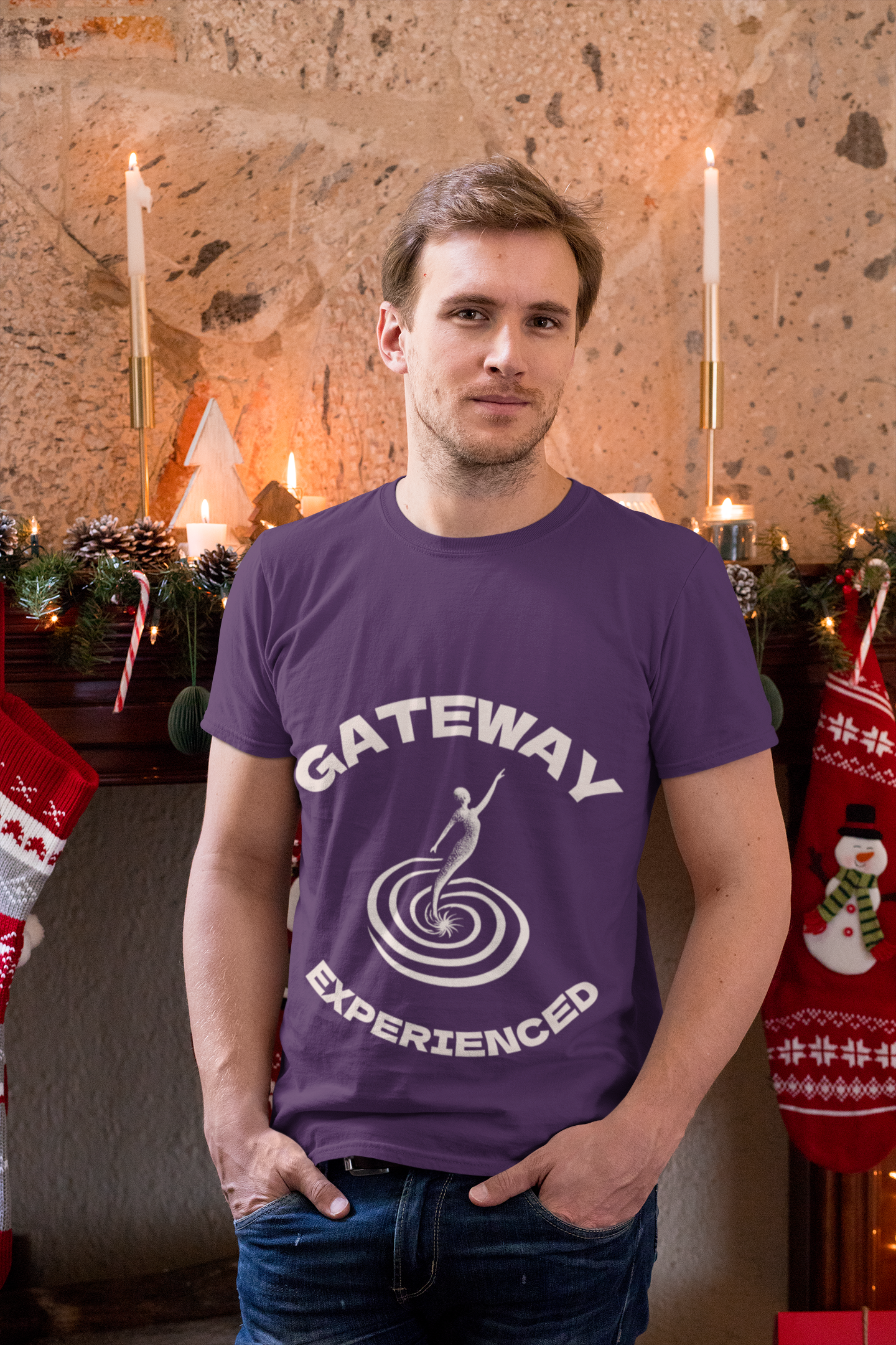 Gateway Experienced T-Shirt Dark — Retro Spiral Rider Graphic Tee